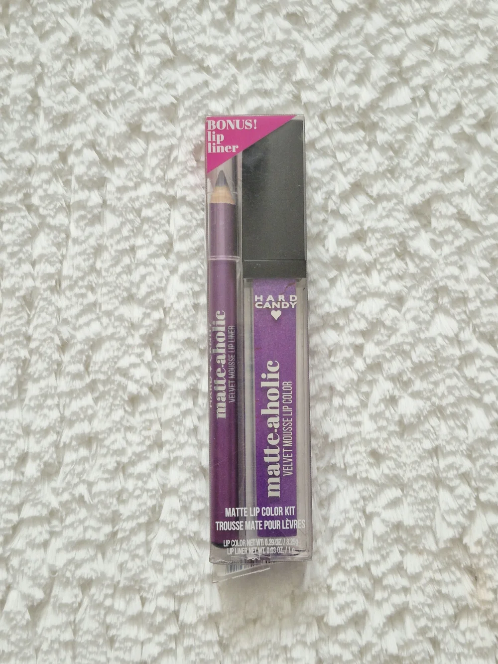 Hard Candy Matte-a-holic Velvet Mousse Lip Color & Liner — Purple